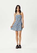 Afends Womens Petal - Strapless Dress - Lake Floral - Afends womens petal   strapless dress   lake floral   streetwear   sustainable fashion