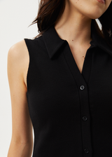 Afends Womens Eliza - Rib Mini Dress - Black - Afends womens eliza   rib mini dress   black   streetwear   sustainable fashion
