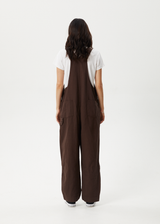 Afends Womens Louis - Oversized Overalls - Coffee - Afends womens louis   oversized overalls   coffee   streetwear   sustainable fashion