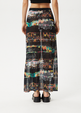 AFENDS Womens Astral - Sheer Maxi Skirt - Black - Afends womens astral   sheer maxi skirt   black   streetwear   sustainable fashion