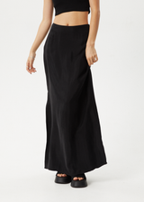 Afends Womens Grace - Cupro Maxi Skirt - Black - Afends womens grace   cupro maxi skirt   black   streetwear   sustainable fashion