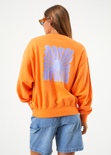 Afends Womens Moomin - Recycled Crew Neck Jumper - Tangerine - Afends womens moomin   recycled crew neck jumper   tangerine   streetwear   sustainable fashion