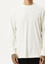 Afends Unisex Vacancy - Unisex Organic Long Sleeve T-Shirt - Off White - Afends unisex vacancy   unisex organic long sleeve t shirt   off white   streetwear   sustainable fashion