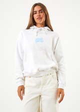 AFENDS Womens Toosie - Hoodie - White - Afends womens toosie   hoodie   white   streetwear   sustainable fashion