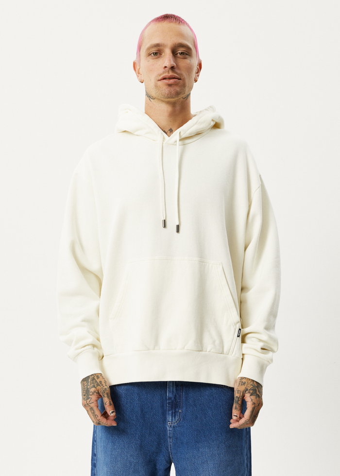 Afends Unisex Vacancy - Unisex Organic Hoodie - Off White - Streetwear - Sustainable Fashion