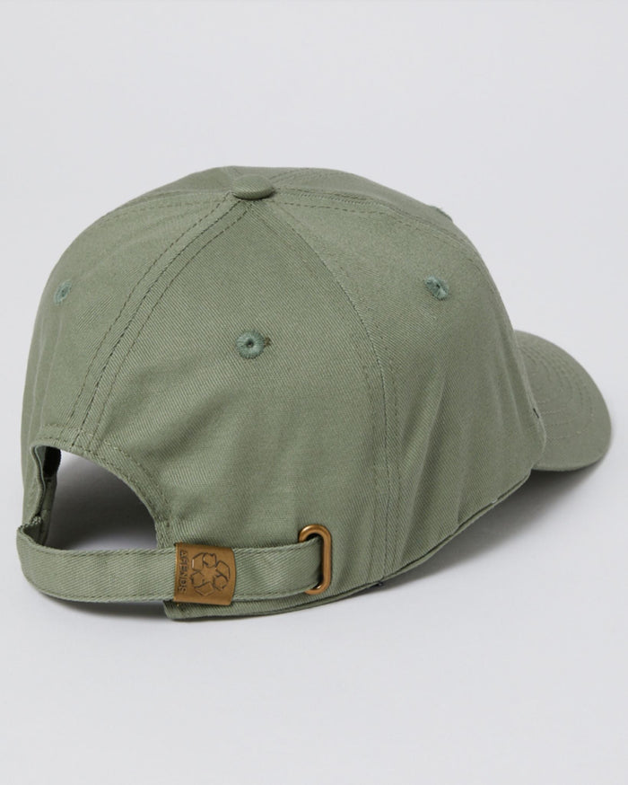Afends Mens Questions -  Six Panel Cap - Eucalyptus - Streetwear - Sustainable Fashion