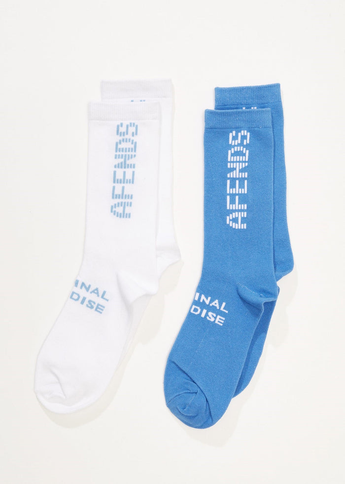 Afends Mens Sunset -  Socks Two Pack - Multi - Streetwear - Sustainable Fashion