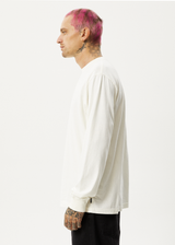 Afends Unisex Vacancy - Unisex Organic Long Sleeve T-Shirt - Off White - Afends unisex vacancy   unisex organic long sleeve t shirt   off white   streetwear   sustainable fashion