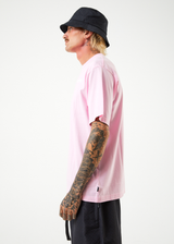 Afends Mens Vortex - Recycled Retro T-Shirt - Powder Pink - Afends mens vortex   recycled retro t shirt   powder pink   streetwear   sustainable fashion