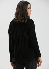 Afends Womens Corey - Recycled Knitted Cardigan - Black - Afends womens corey   recycled knitted cardigan   black   streetwear   sustainable fashion