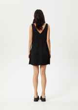 AFENDS Womens Grace - Cupro Mini Dress - Black - Afends womens grace   cupro mini dress   black   streetwear   sustainable fashion